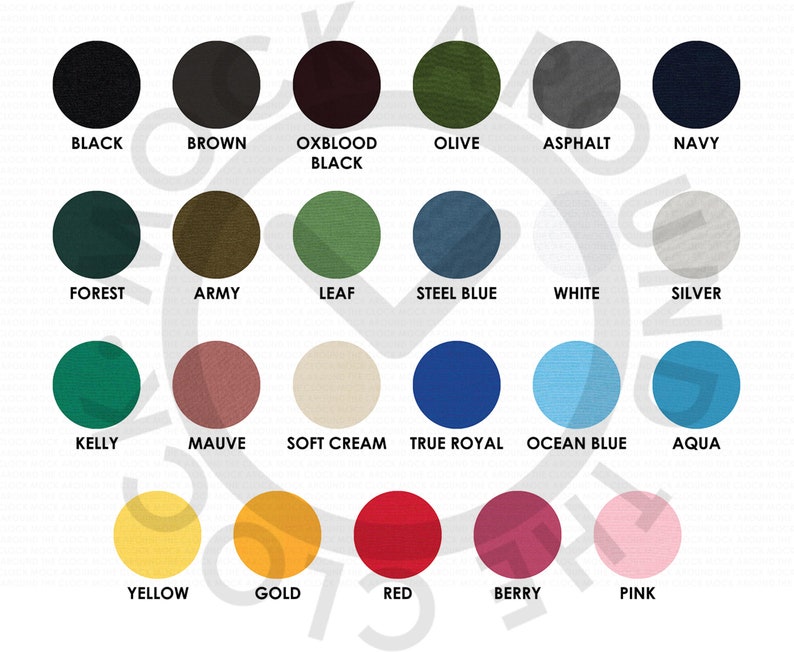 Download Color Chart for PRINTFUL Bella & Canvas 3001 T-shirt Colour | Etsy