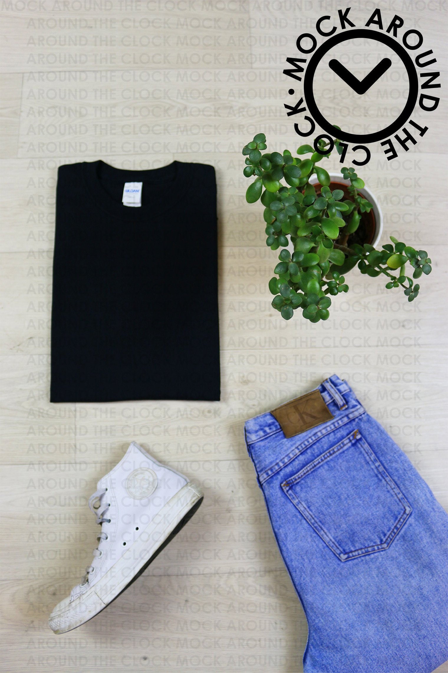 black folded shirt