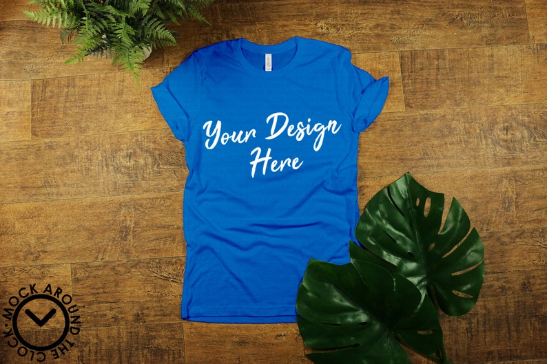 Download TRUE ROYAL Blue Bella and Canvas 3001 Mockup Shirt Mock Up ...