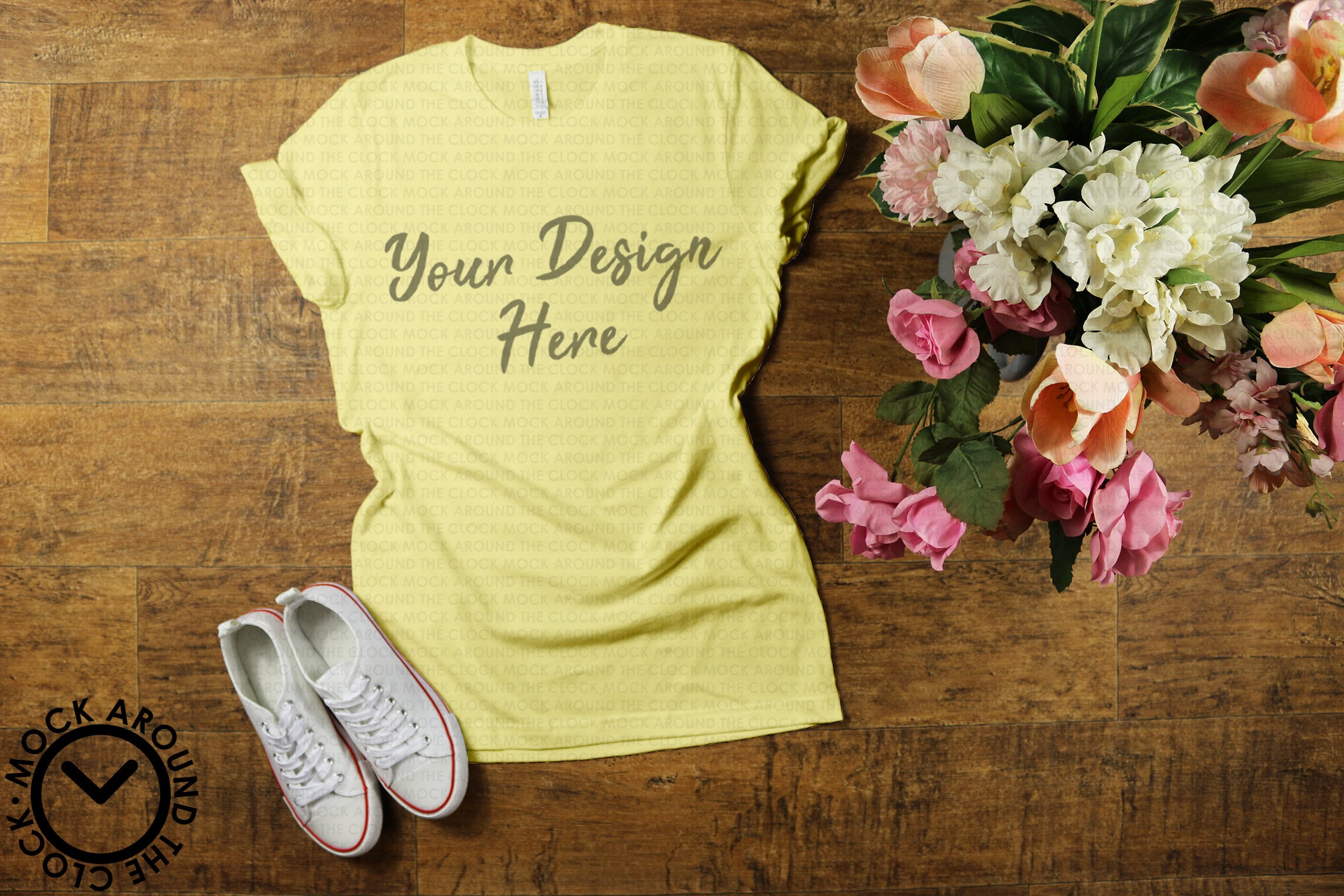Download YELLOW Bella and Canvas 3001 Mockup Shirt Mock Up JPEG Lemon | Etsy