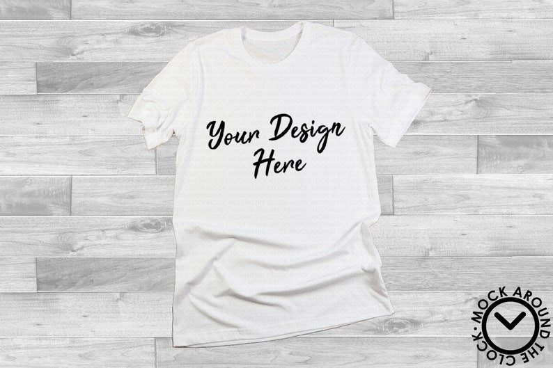 Download Plain Black No Tag Label Tshirt Mockup Bella And Canvas 3001 Etsy