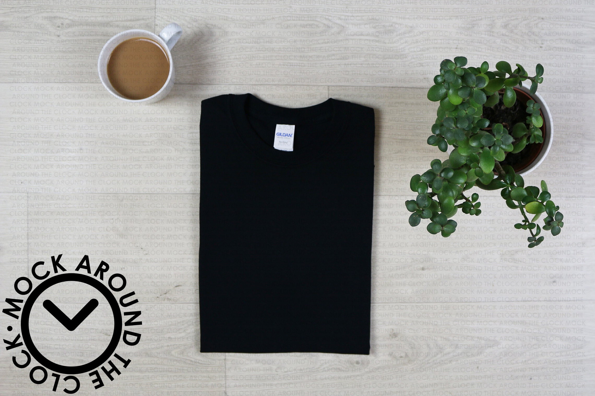 Download Black Folded shirt mockup JPEG Gildan Mockup White Tucked ...