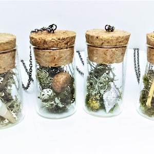 Bottle Terrarium Necklace, Vulture Culture, Pagan, Witch Aesthetic, Nature Gift
