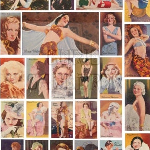 Vintage Hollywood Glamour Icons - Sticker Sheet - Classic Hollywood - Old Hollywood Gifts