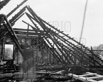 The House Fire Victim - Spirit Photography - Spooky - Digital Photo - Digital Download - Instant Download - Fine Art Photography