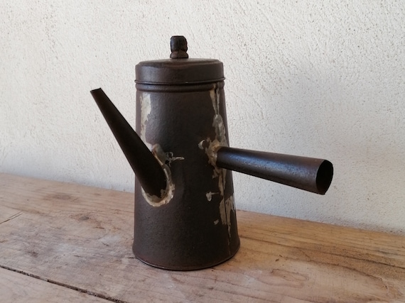 Antique Coffee Maker in Tin, 30s, Italian, Farm Kitchen Décor, Rustic  Cuisine, Ancient Farm, Handmade, 