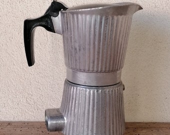Italian Vintage Filter Espresso Coffee Maker in Aluminium
