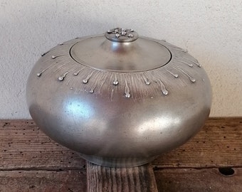 Jewelry box, jewelry holder, 60s/70s, metal box, spherical, jewelry box, box, vintage container, collectible