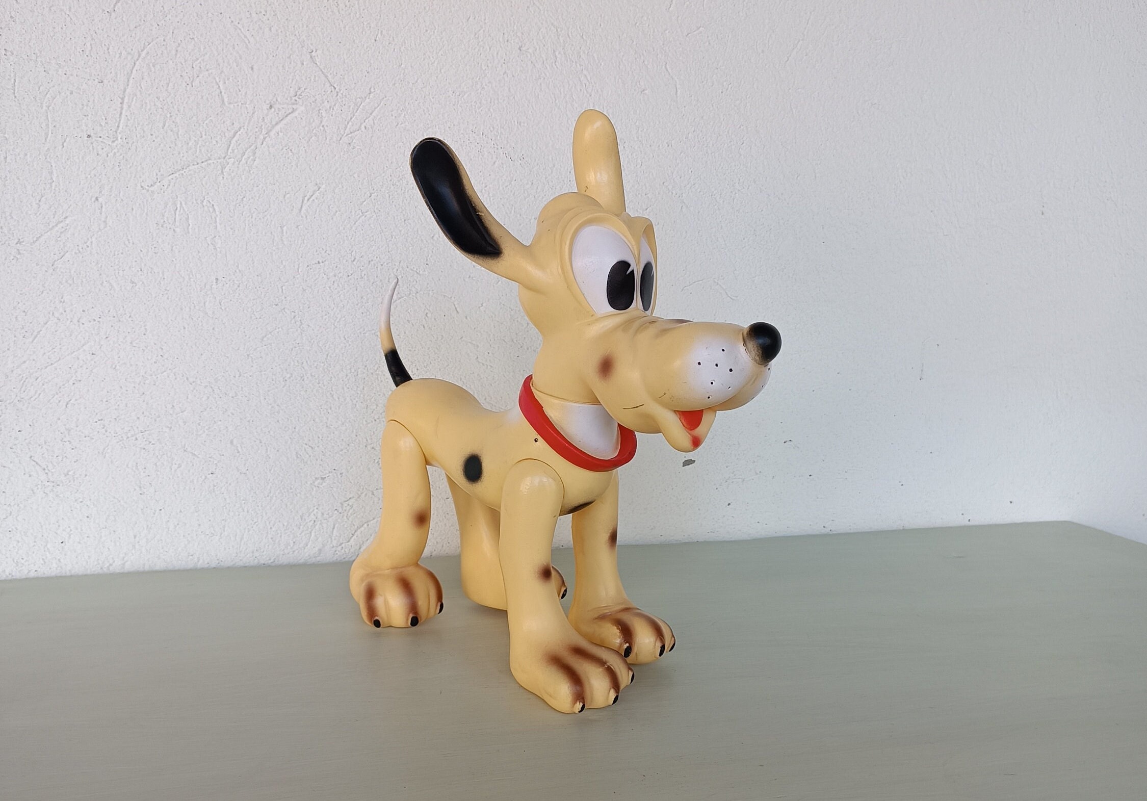 Pluto Walt Disney raro pupazzo Ledraplastic italiano