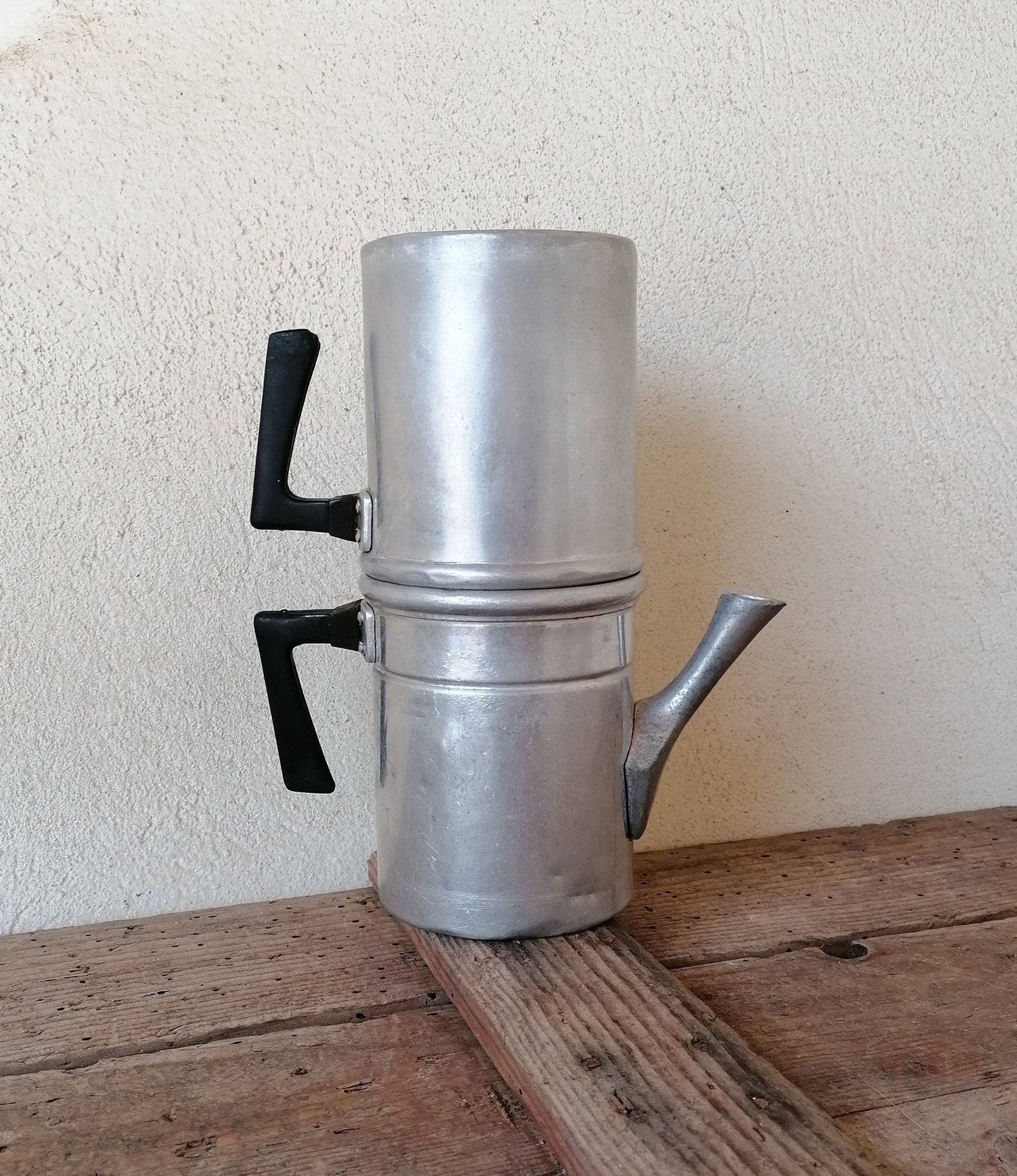 Neapolitan coffee maker aluminum 50s Italian vintage Etsy