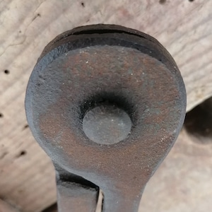 Large compass (28.5&#39;&#39;) antique Italian iron, carpenter&#39;s work tool, old crafts, antique tools