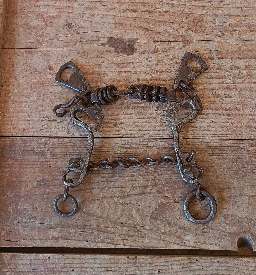 Antique Horse Bit in Iron, Italian, Antique Kitchen Items