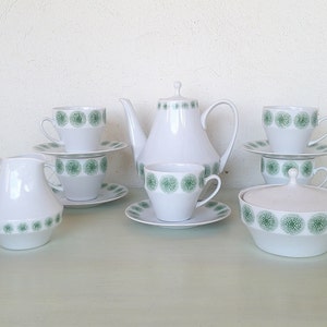 Vintage coffee service from the 60s / 70s in mid-century modern ceramic, kitchen decor, vintage items for the home, table, porcelain