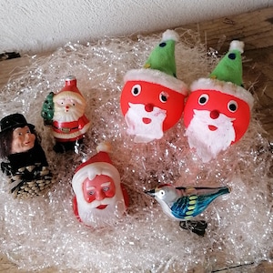 Bolas de Navidad vintage primer plástico 70s Italia decoraciones de árboles de navidad, adornos navideños