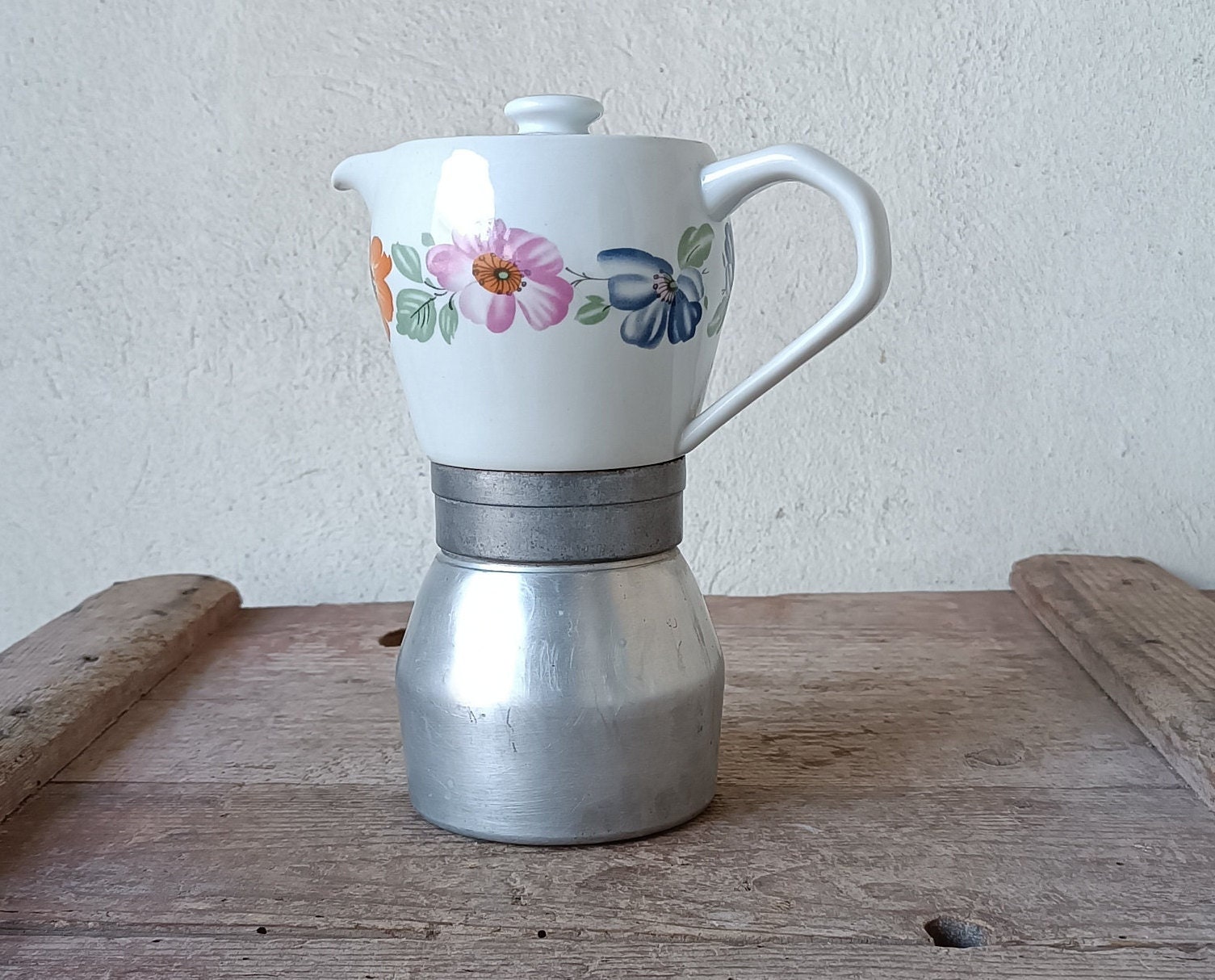 Vintage Italian Coffee Maker luxa Moka Espresso 2 Cups Design G.B. Pedrini  