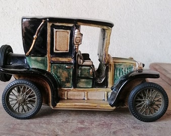 Vintage Ceramic Liqueur Bottle, Renault AG 1910 Model, Collectible