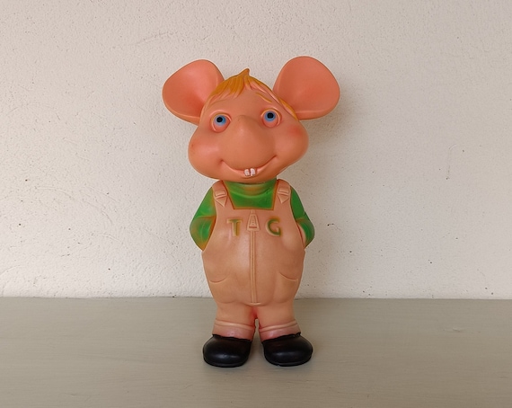 Topo Gigio, Italian Soft Plastic Puppet, Collectible, Vintage Toys