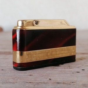 Vintage pocket lighter 70s Colibri&#39; , golden , collectible ,