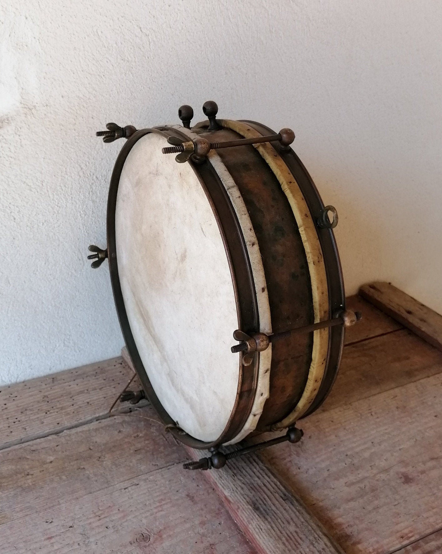 Antique drum vintage snare drum Italian antique percussion Etsy