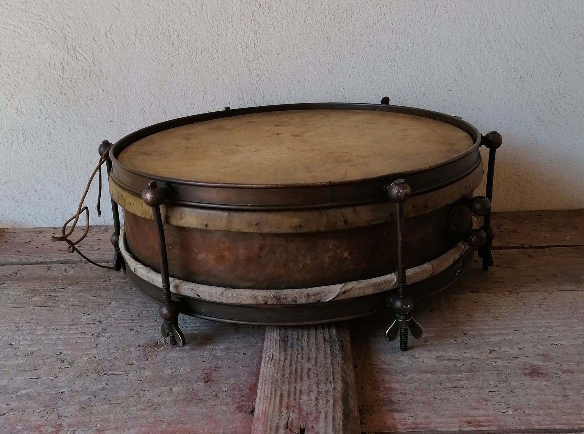 Antique drum vintage snare drum Italian antique percussion Etsy