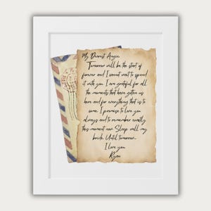 Regalo personalizado "Para mi esposa", regalo personalizado para el esposo, regalo de la noche anterior a la boda, regalo del día de la boda, nota personalizada para la esposa, regalo para el esposo