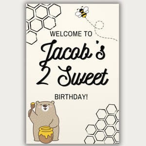 Deux panneaux de bienvenue pour une fête d&#39;anniversaire sucrée, décoration pour 2e anniversaire, signe pour 2e anniversaire, décoration d&#39;anniversaire sur le thème sucré, panneau en mousse d&#39;anniversaire personnalisé
