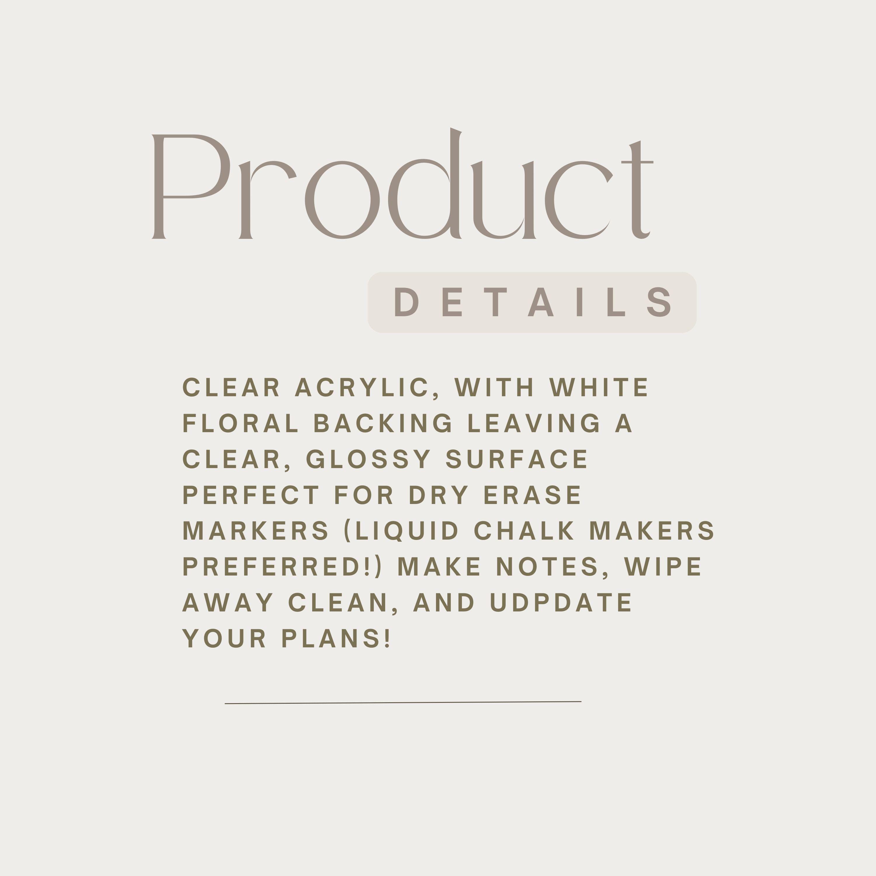 Acrylic Personalized Vision Board Personalized Acrylic Wellness Planner ...