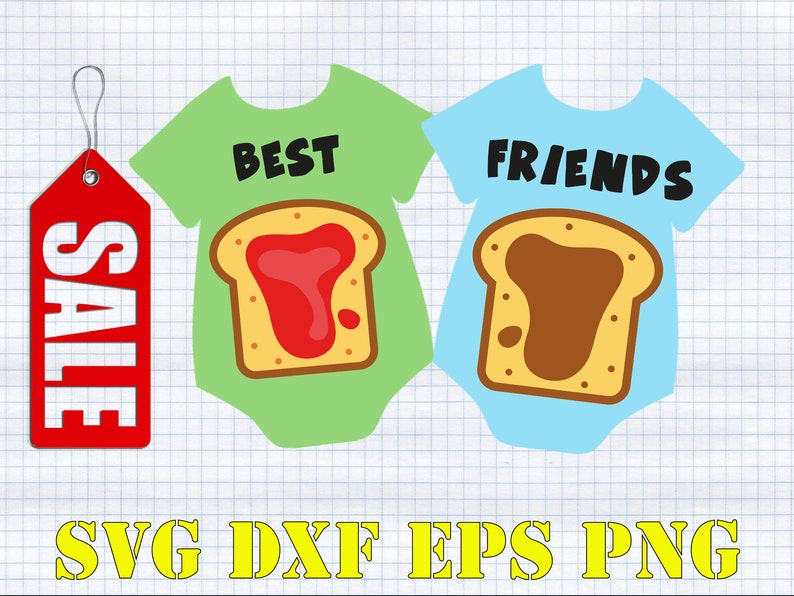 Best Friends Svg Files Peanut Butter Jelly Bundle Png Files Etsy