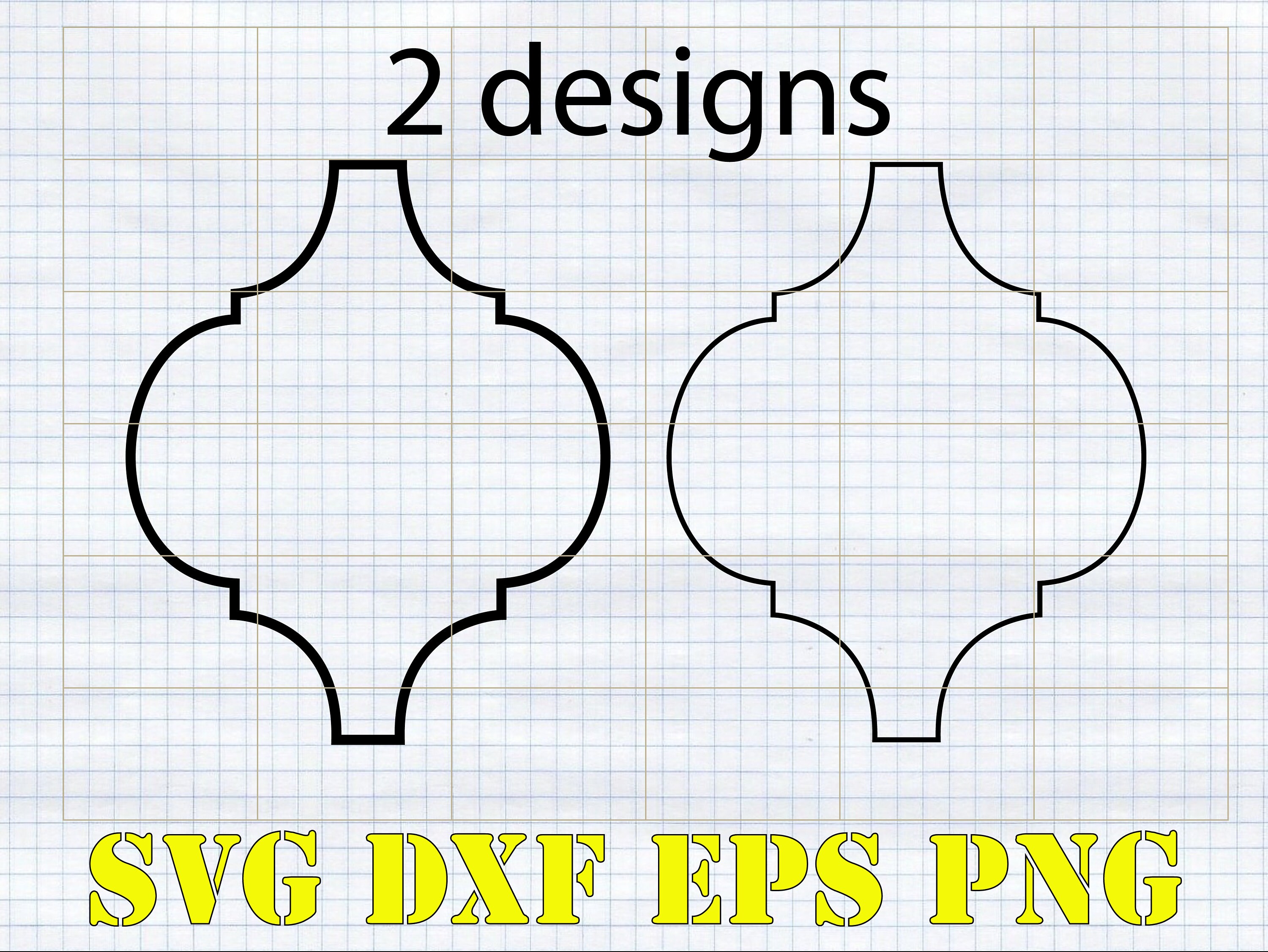 Christmas Ornament Tile SVG PNG and DXF File Backing Shape Etsy