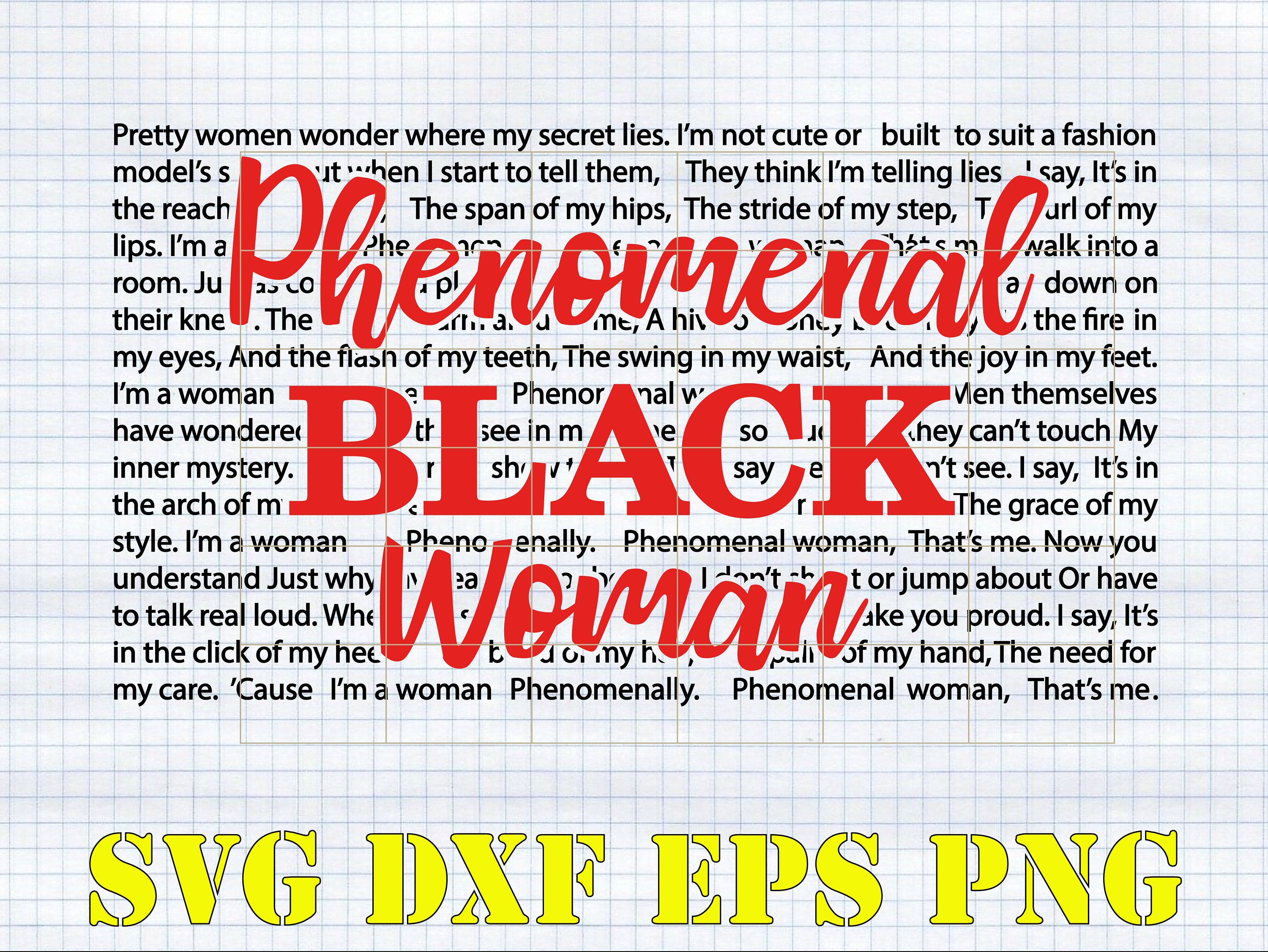 Download Phenomenal Black Woman PNG SVG Black Girl Magic Svg ...