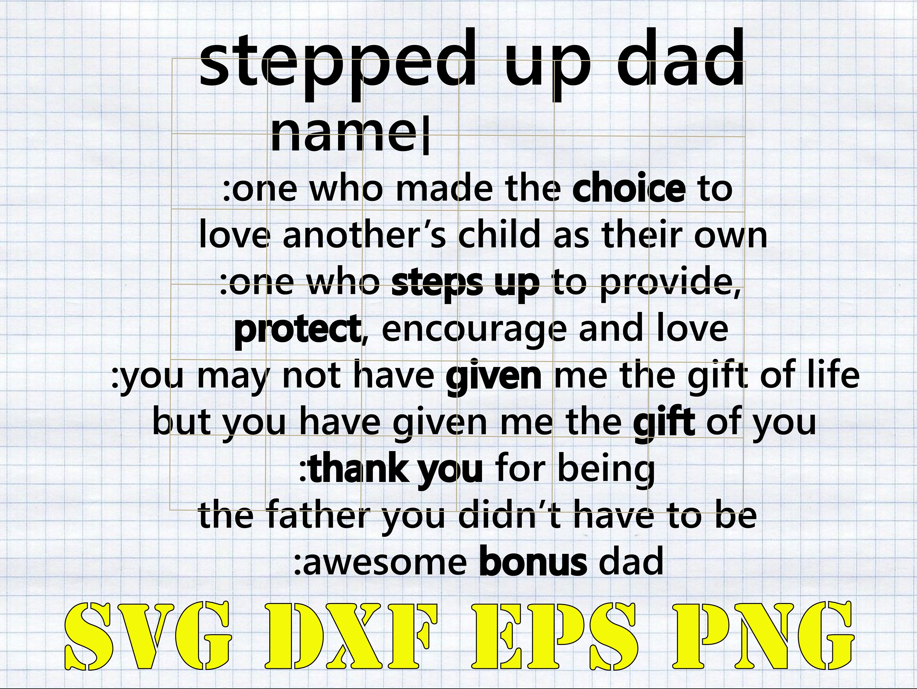 Download Bonus Dad Svg Cut Files Stepped Up Dad Svg Png Dxf Step Dad Etsy