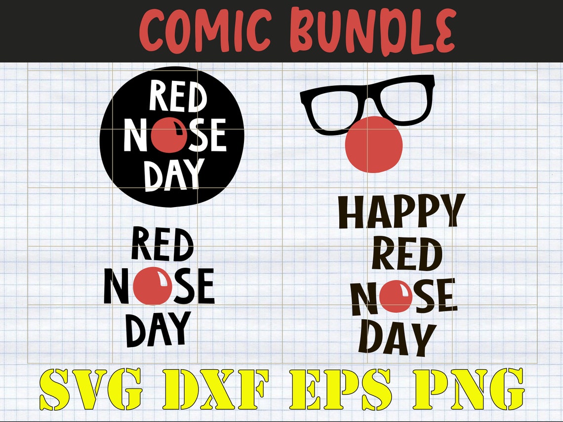 Instant download Bundle Comic Relief SVG cut file sublimation Etsy