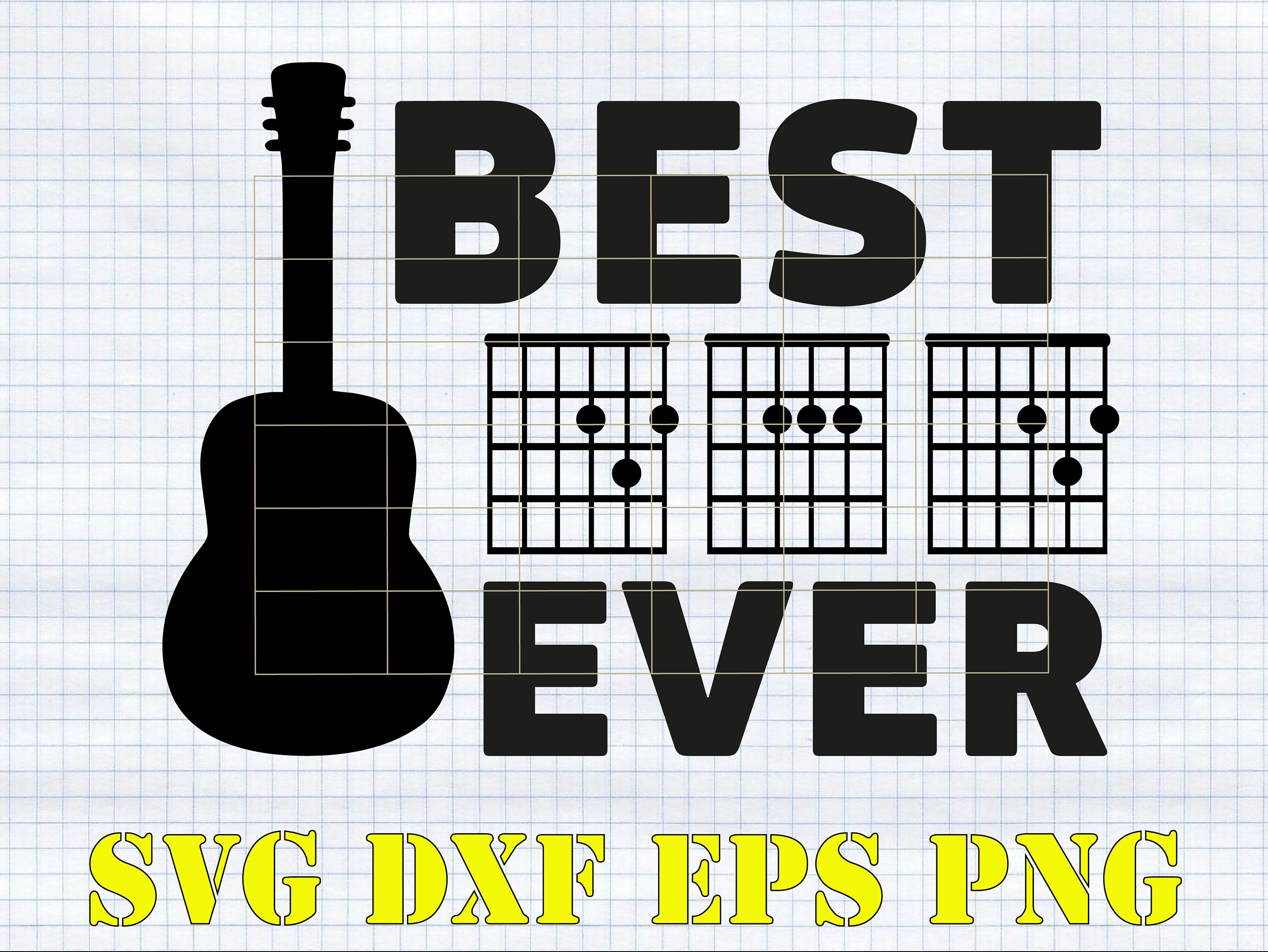 Download Best Dad Ever Guitar Chords Svg Sublimation Png Etsy