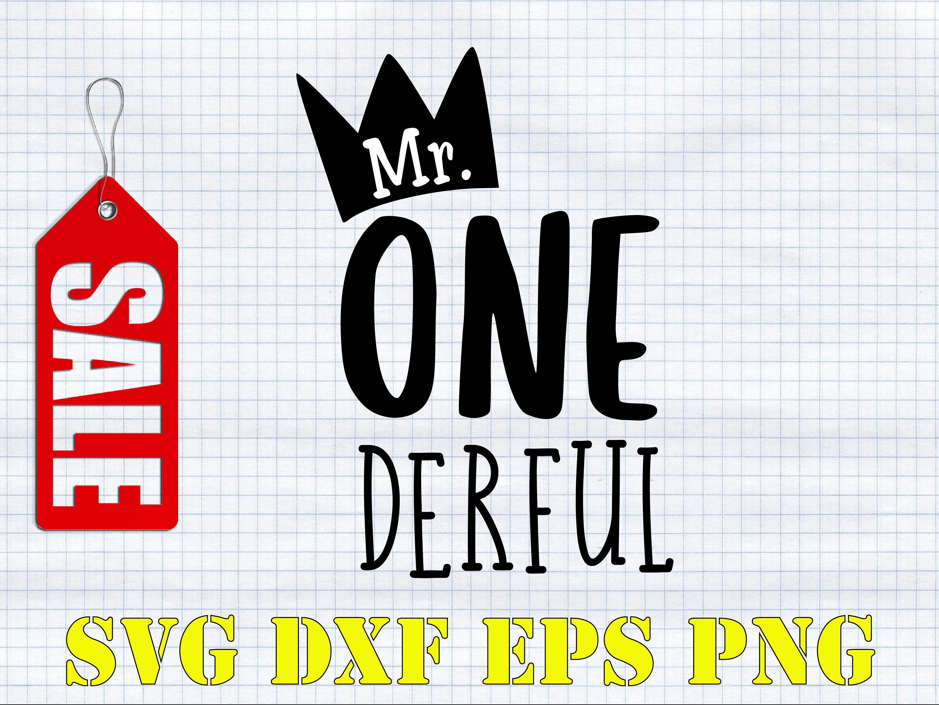 Download Mr One Derful Svg First Birthday Svg Crown Svg Boy Birthday Etsy
