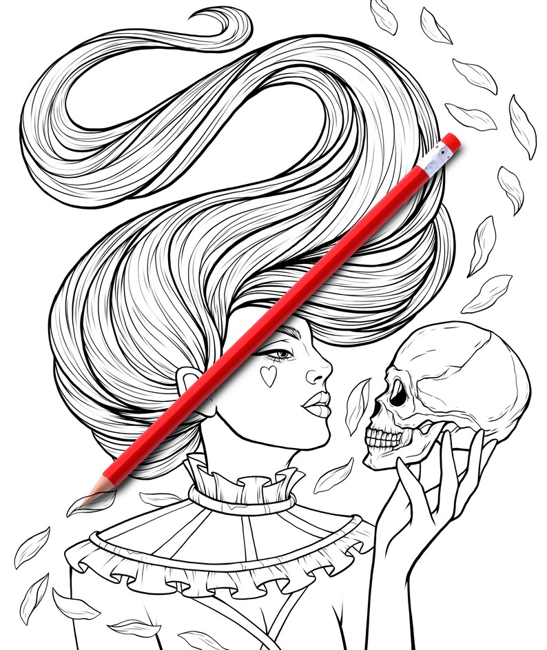 Adult Coloring book with mythical women. Pdf file of digital | Etsy