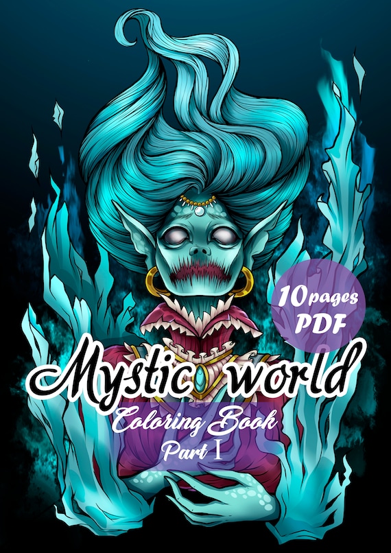Download Adult Coloring Book Mystic World Pdf File Of Digital Coloring Etsy