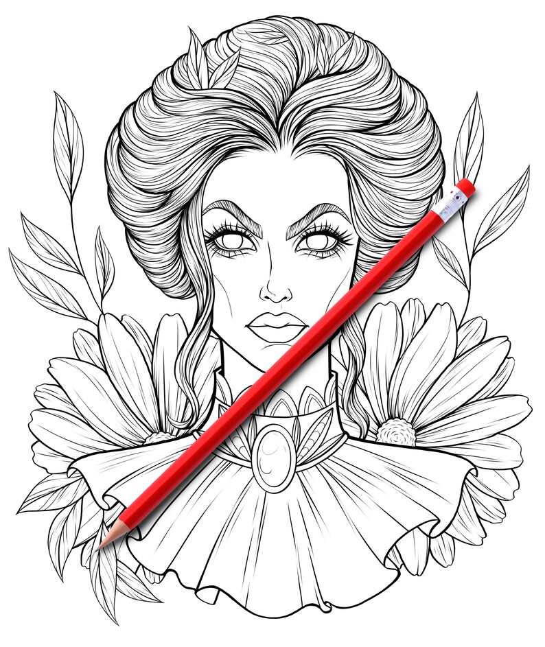 Download Adult Coloring book with mythical women. Pdf file of digital | Etsy