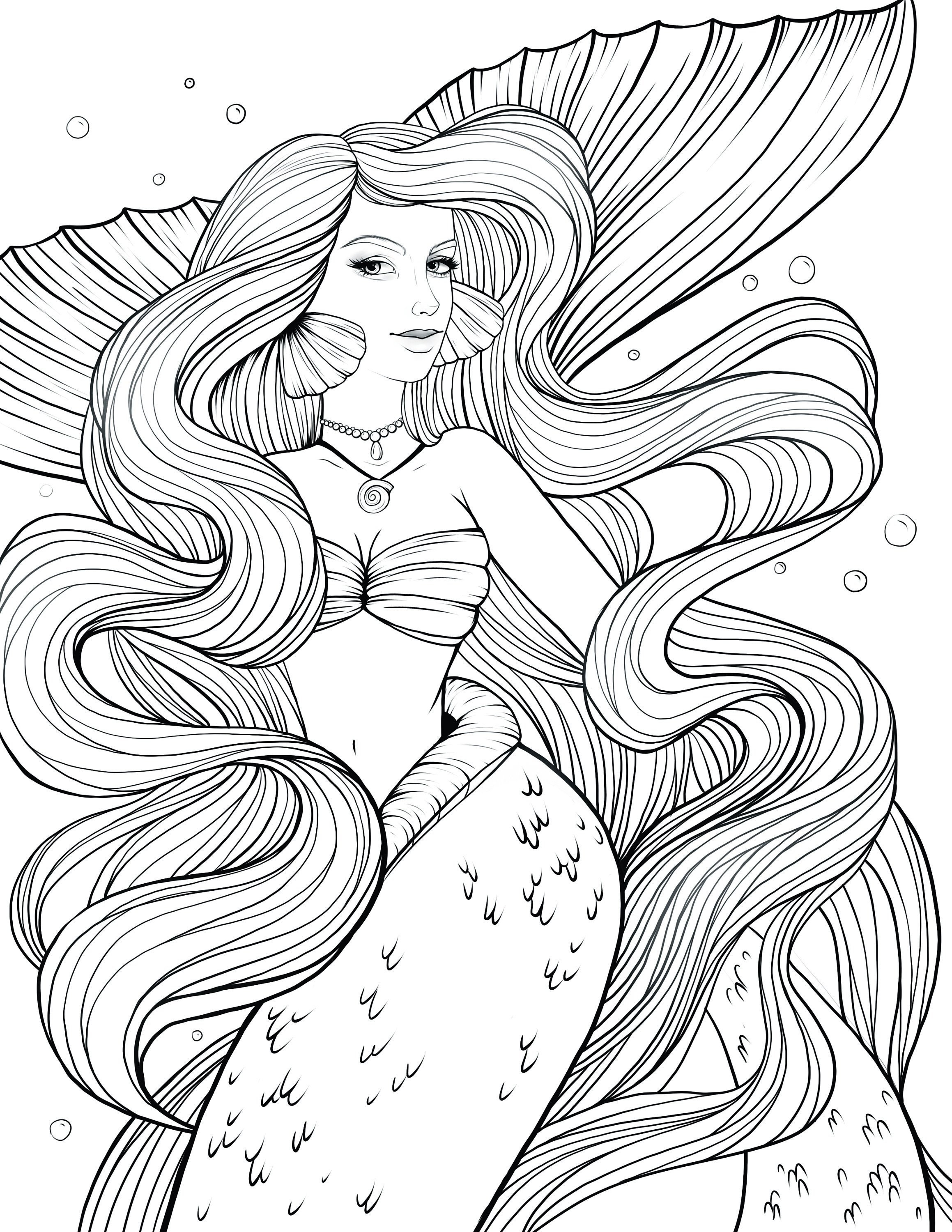 Printable Coloring Pages Of Mermaids