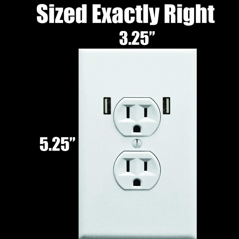 Fake Electrical Outlet & USB Wall Plate Sticker 10 Pack. Funny Etsy