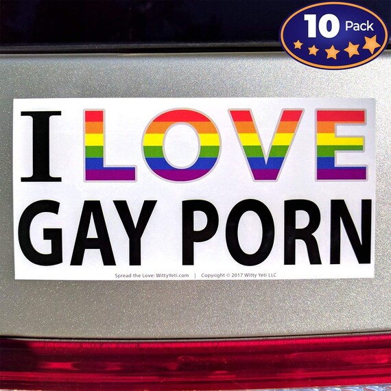 Funny Car Porn - I Love Gay Porn Bumper Sticker 10 Decal Prank Pack. A Funny Practical Gift  for Men That Keeps Giving. Joke for White Elephant Gift Exchange