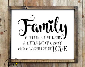 Family quote signs | Etsy