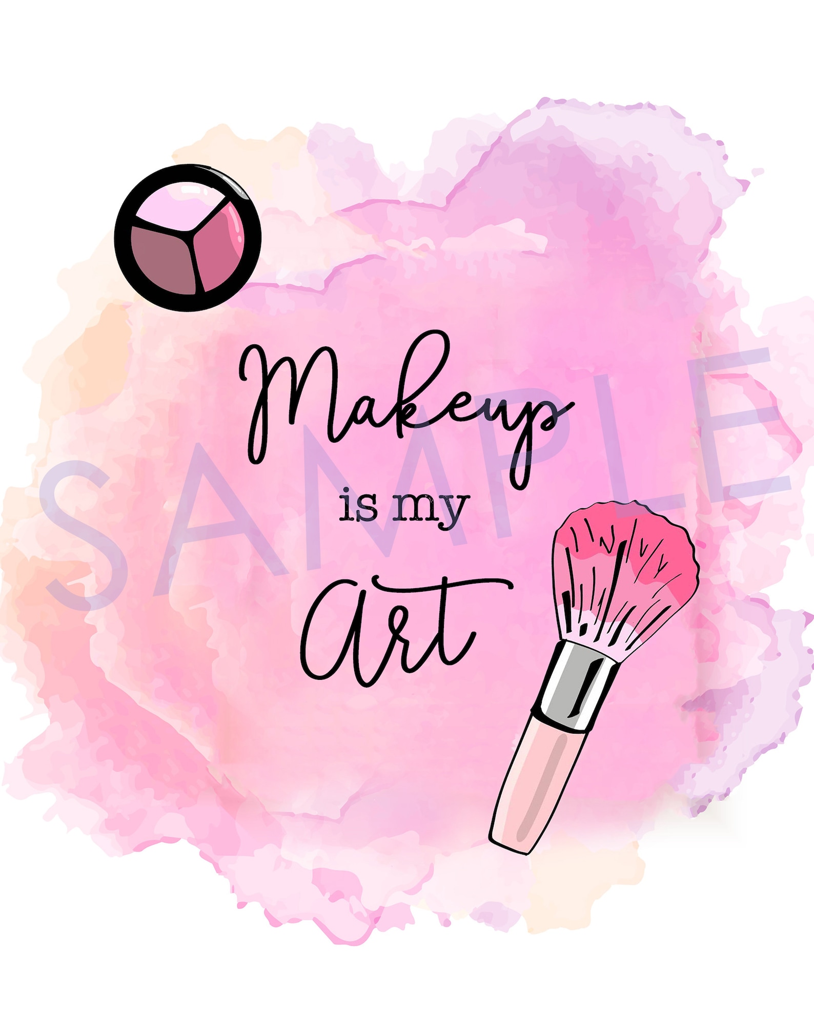 Printable Makeup Wall Art Studio Decor Pink Gift for Makeup Etsy