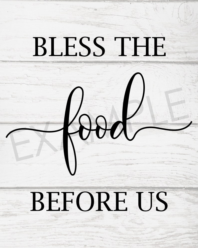 Bless the Food Before Us Printable Decor Kitchen &amp; Dining - Etsy