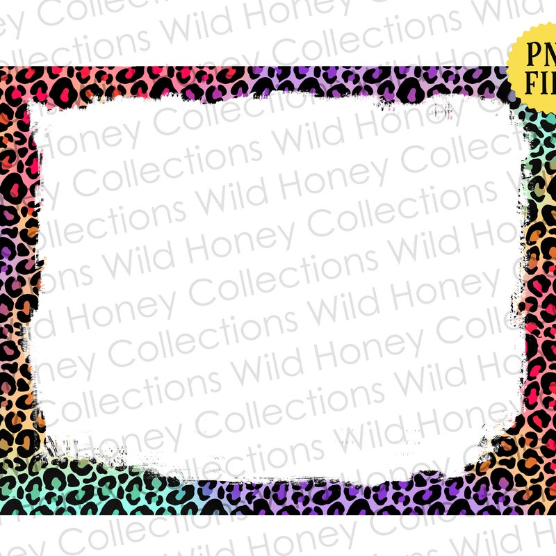Leopard Border Large Leopard Border Png - Etsy