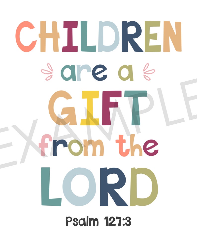 Christian Kids Room Inspirational Printable Wall Art Muted - Etsy