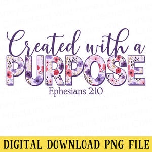 目的を持って作成されたPNGファイル | エペソ人への手紙 2:10 | デジタルダウンロード