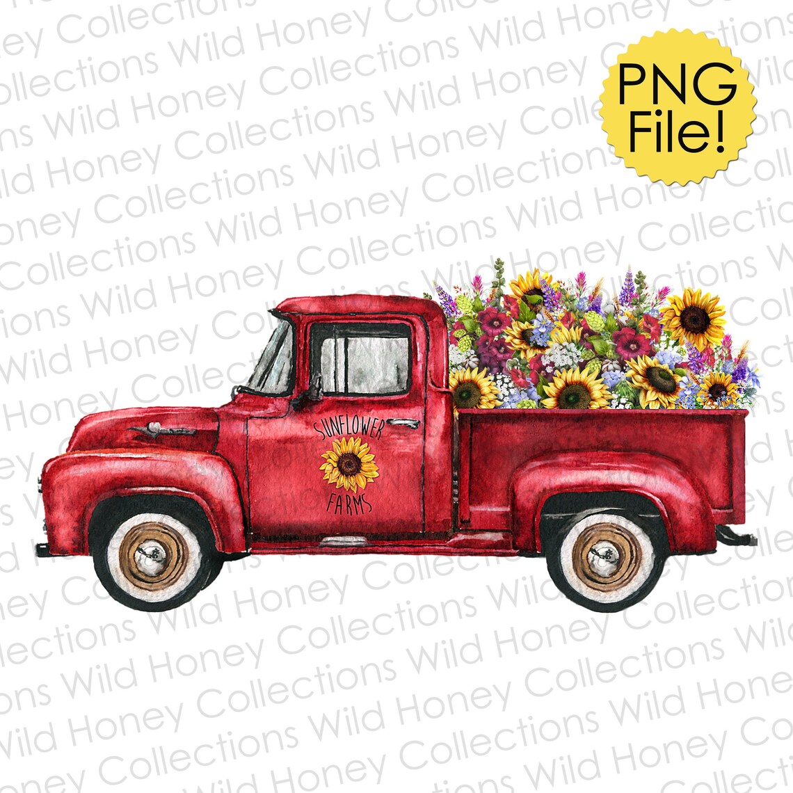 Free Free 132 Vintage Truck With Sunflowers Svg SVG PNG EPS DXF File