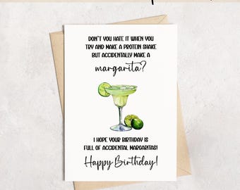 Tarjeta de cumpleaños Margarita / Tarjeta imprimible de 5x7" / DESCARGA DIGITAL