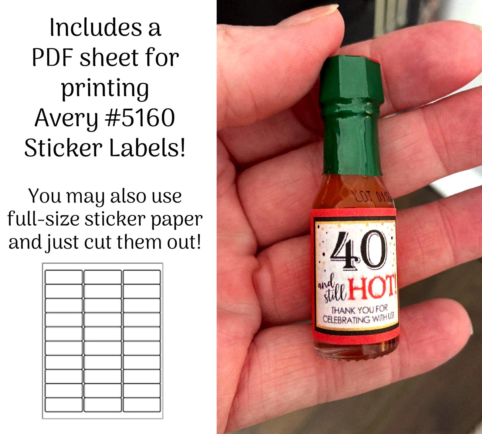 40 and Still Hot Printable Party Favor Tags Cupcake Toppers - Etsy