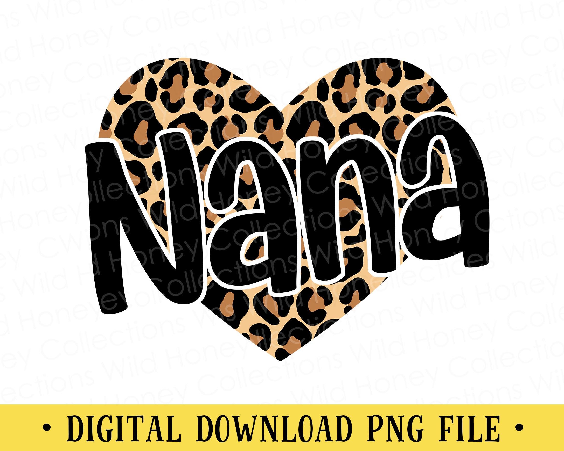 nana＊・゜様　オーダーページ　5/30 Nana PNG | Leopard Print Heart | Sublimation | DIGITAL DOWNLOAD - Etsy